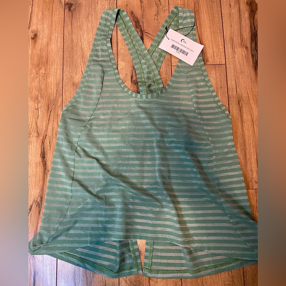 ZYIA Mint and Lavender Striped Tank Top